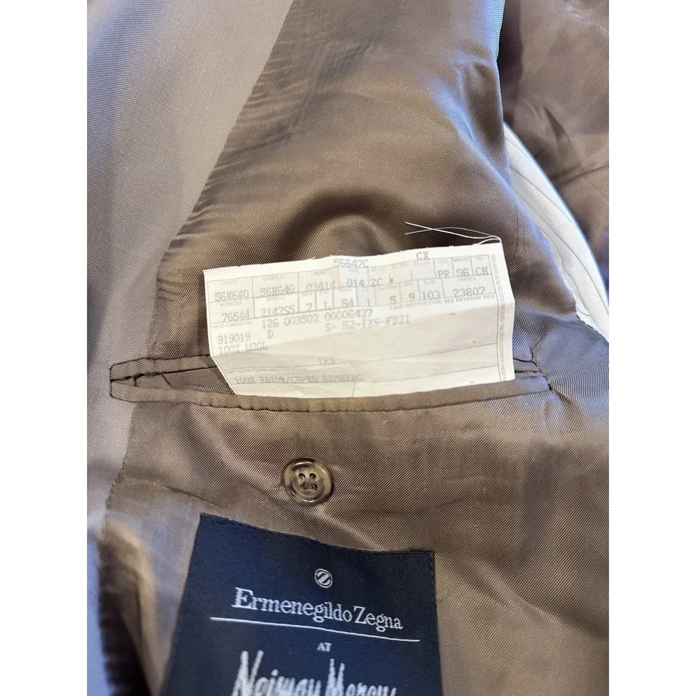 Ermenegildo Zegna Men's 100% Wool 3-Button‎ Blazer/Jacket Tan 56/46